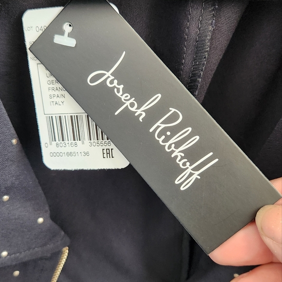 Joseph Ribkoff Black Ruched Front Jacket - Picture 10 of 10